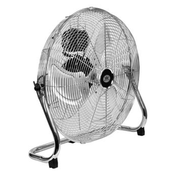 Prem-I-Air 18 Inch High Velocity Floor Fan 3 Speed Chrome Air Circulator 110W