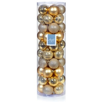 Premier 60mm Multi Finish Balls Champagne Gold - 50 Piece