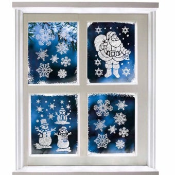 Premier Frosty Window Stickers – Create a Magical Winter Scene at Home