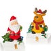 Premier Santa or Reindeer Stocking Hanger – Festive Mantelpiece Decoration I 14 x 10cm