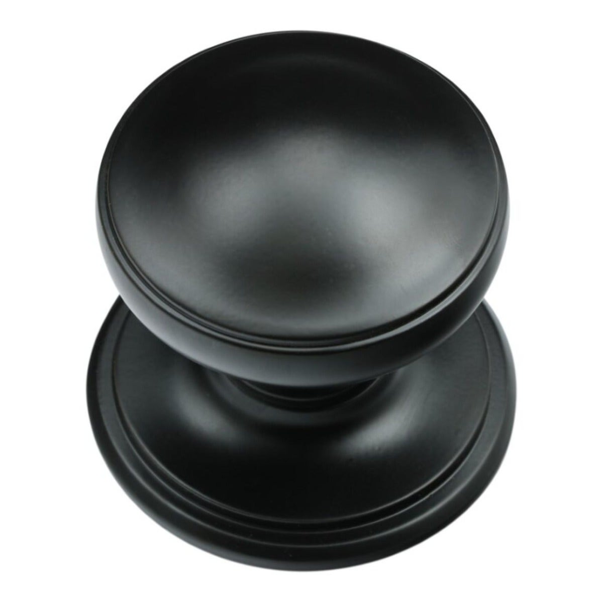 Princess Centre Door Knob - Matt Black