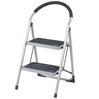 Protool Wide 2-Step Steel Folding Ladder – Safe, Sturdy and Space-Saving