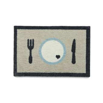 Howler & Scratch Beige Pet Food Mat - 40cm x 60cm