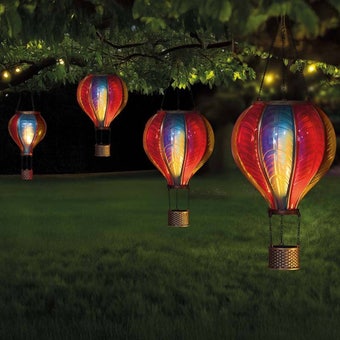Rainbow Flaming Balloon Mini | Solar Powered Outdoor Flame Effect Light I Each