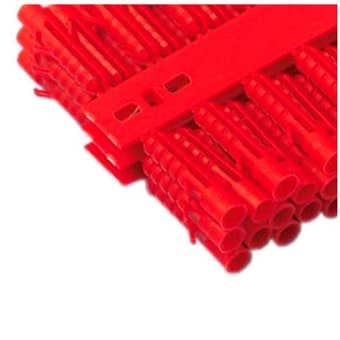 100 Piece 6mm Red Wallplugs