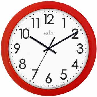Acctim Abingdon Red Wall Clock