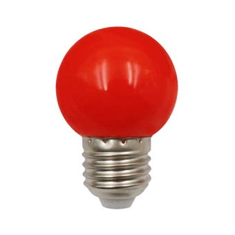 Tezla 1w Red LED Plastic Globe ES Party Lightbulb