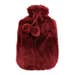 Blue Canyon Hot Water Bottle - With Burgundy Faux Mink Fur Cover