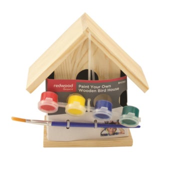 Redwood Paint Your Own Wooden Bird House