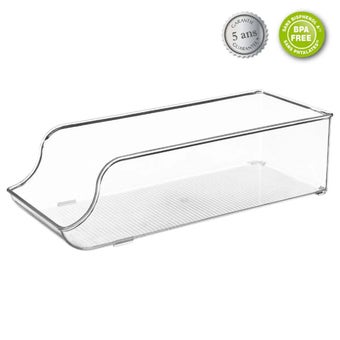 Refrigerator Can Storage Bin – Holds 9 Cans | Clear BPA-Free Organizer for Fridge, Pantry & Countertops