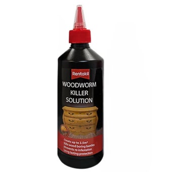 Rentokil Woodworm Killer Solution 500ml | Wood Boring Beetle Treatment
