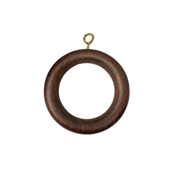 Ring for Wooden Curtain Pole - Walnut I 10 pieces