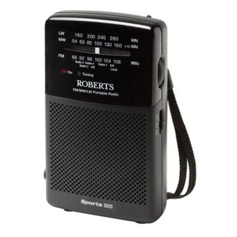 Roberts Sports925 3-Band Portable Analogue Radio - Black