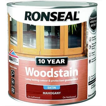 10 Year Ronseal Woodstain - Mahogany 2.5L
