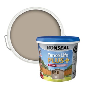 Ronseal Fence Life Plus Warm Stone Matt Exterior Wood paint 5L