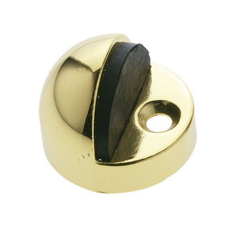 Round Door Stop with Black Rubber 45mm