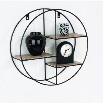 Core Loft Wire Round Wall Shelf