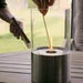 Round Stainless Steel Bioethanol Table Fireplace for Indoor and Outdoor Use with Removable Reservoir