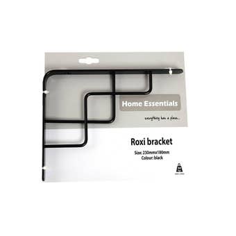 Home Essentials Black Roxi Bracket - 230x180mm