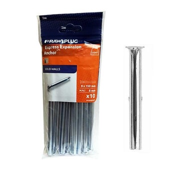 Rawlplug Express Expansion Anchor - 8 X 150mm - Pack Of 10
