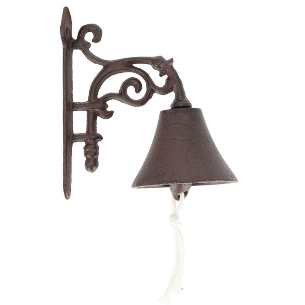  Rustic Cast Iron Doorbell with Decorative Curl Design – Traditional Handcrafted Cast Iron Doorbell for Home