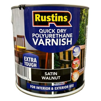Rustins Quick Dry Polyurethane Varnish Satin Walnut 2.5L