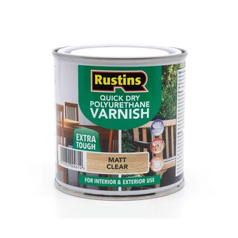 Rustins Quick Drying Polyurethane Varnish Matt Clear 250ml