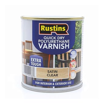 Rustins Quick Drying Polyurethane Varnish Satin Clear 2.5L
