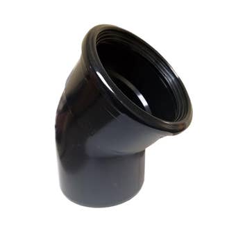 Black 45° Soil Bend - 110mm