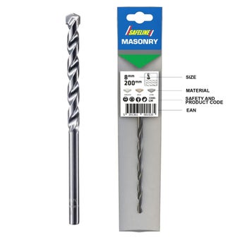 Safeline Long Masonry Drill Bit 6.5mm X 200mm