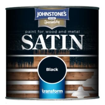 Johnstone's Paint Wood and Metal Satin Black - 250ml