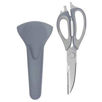 Multi-Purpose Kitchen Scissors with Protective Case | Stainless Steel - Assorted Colours