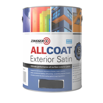 Zinsser AllCoat Exterior Water Based Satin 2.5L Anthracite
