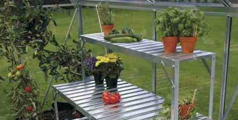 Vitavia Aluminium Top Tier Staging - Silver 121cm x 28cm x 39cm