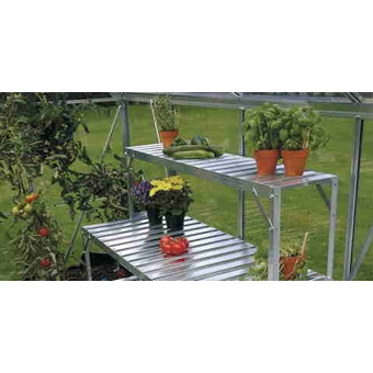 Vitavia Aluminium Top Tier Staging - Silver 121cm x 28cm x 39cm