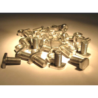 Greenhouse Accessories Aluminium Cropped Head Nuts & Bolts - Pack of 20
