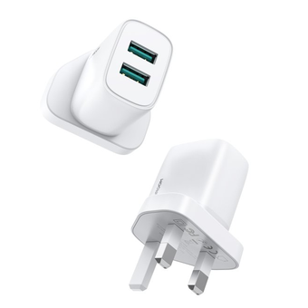 Mini fast charger plug with 2 X USB ports