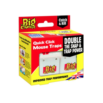 Big Cheese Quick Click Mouse Trap - Twin Pack