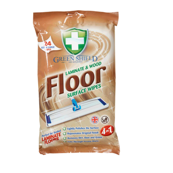 Green Shield Laminate & Wood Floor Surface Wipes Extra Large Sheets - Pack of 24