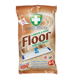 Green Shield Laminate & Wood Floor Surface Wipes Extra Large Sheets - Pack of 24
