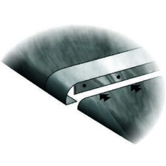 Black Straight Worktop Jointing Section - 40mm