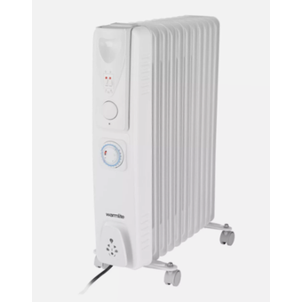 Warmlite 2.5KW White Oil Filled Radiator With Timer