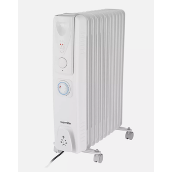 Warmlite 2.5KW White Oil Filled Radiator With Timer