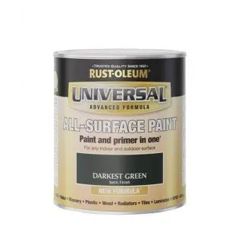 Rust-Oleum Universal Darkest Green Satin All-Surface Paint - 750ml