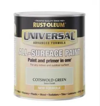 Rust-Oleum Universal Cotswold Green Satin All-Surface Brush Paint 250ml