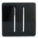 Trendi 2 gang 2 way switch - Black