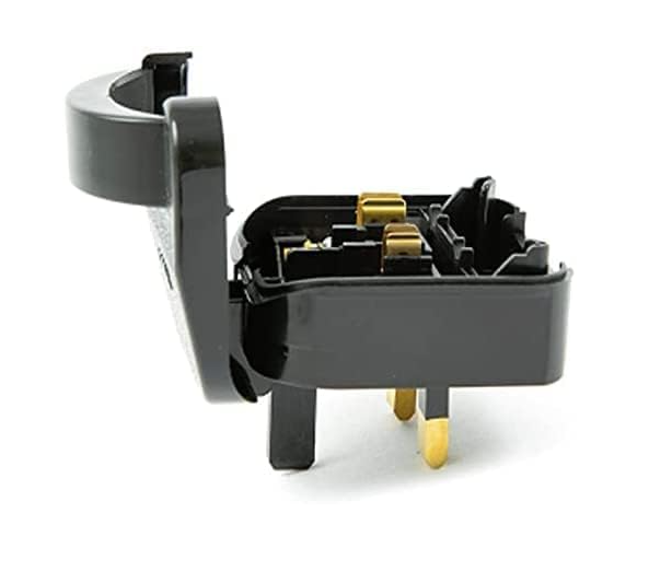 2 Pin to 3 Pin Flip Over EU Plug Adaptor - Black (2 Pin to 3 Pin) - Earthed