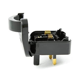 2 Pin to 3 Pin Flip Over EU Plug Adaptor - Black (2 Pin to 3 Pin) - Earthed