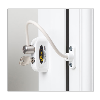 Jackloc Window Restrictor Child Lock - White L21666