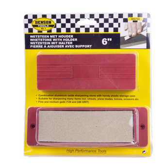 6" whetstone with holder